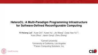 HeteroCL: A Multi-Paradigm Programming Infrastructure  for Software-Defined Reconfigurable