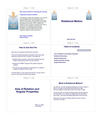 Rotational Motion  used for any commercial purpose without the written  permission of the owners.