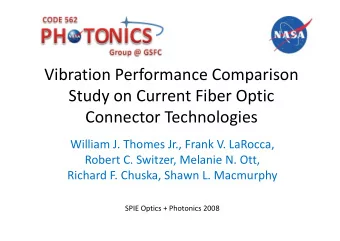 Vibration Performance Comparison  Study on Current Fiber Optic  Connector Technologies  Connector