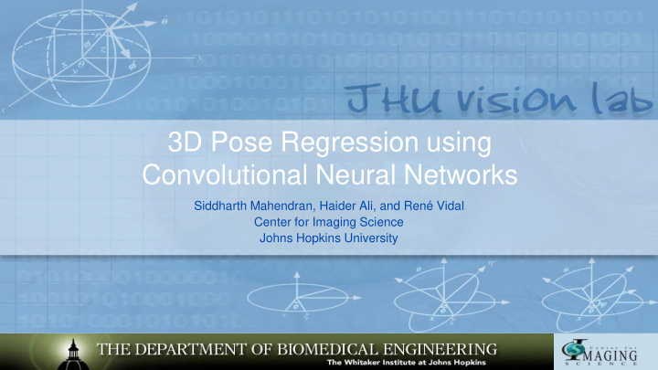 3d pose regression using convolutional neural networks