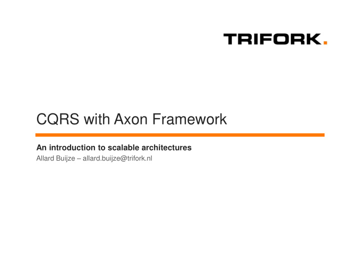cqrs with axon framework