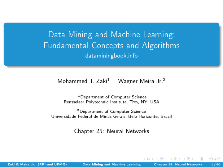 data mining and machine learning fundamental concepts and