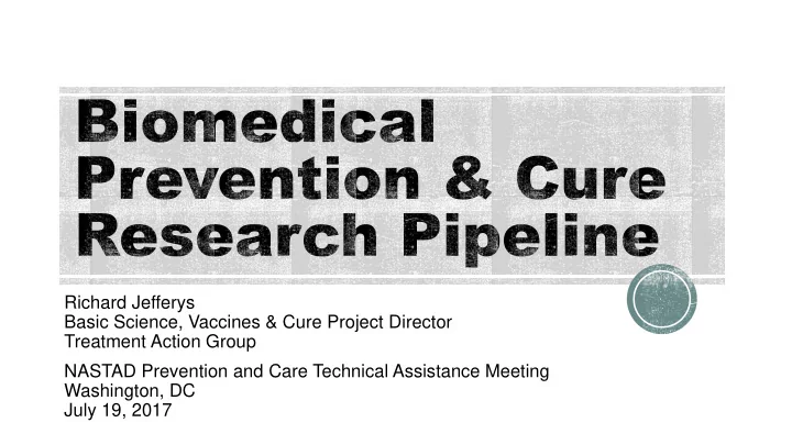 basic science vaccines cure project director