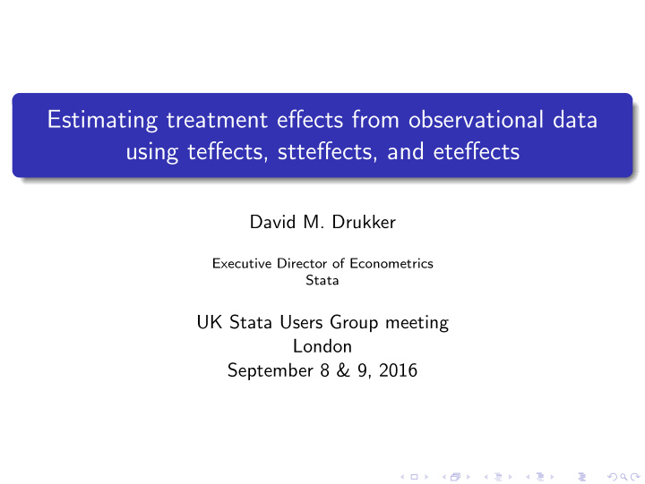 estimating treatment effects from observational data