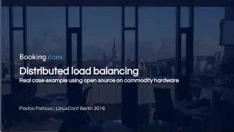 Distributed load balancing  Real case example using open source on commodity hardware  Pavlos