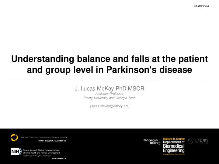 understanding balance and falls at the patient and group