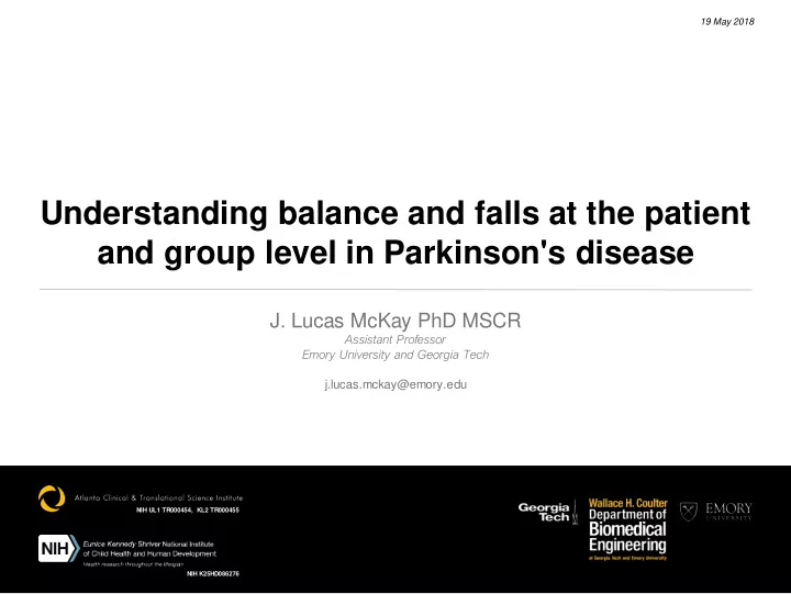 understanding balance and falls at the patient and group