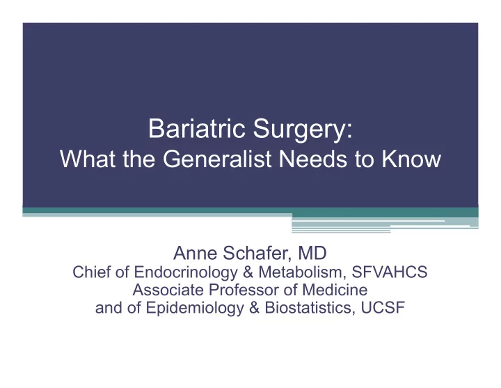 bariatric surgery