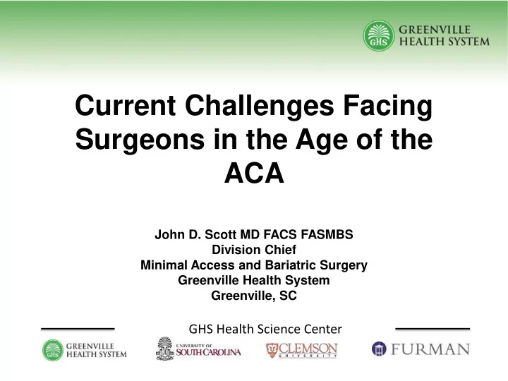 surgeons in the age of the