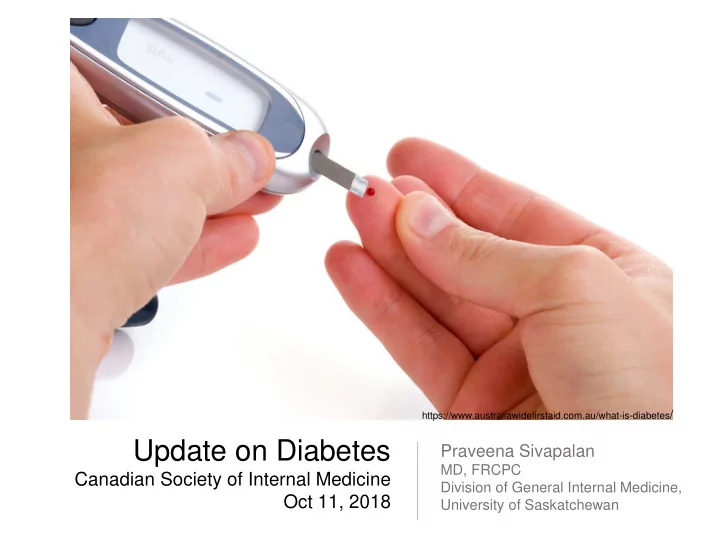 update on diabetes