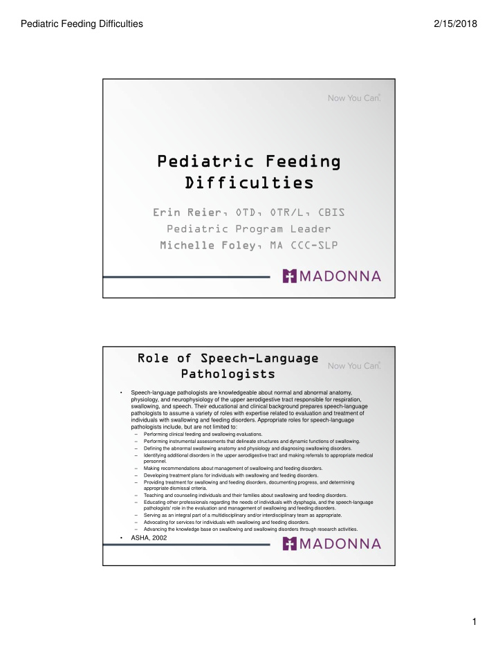 pediatric feeding pediatric feeding difficulties