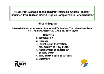 Novel Photovoltaics based on Direct Interfacial Charge Transfer  Transition from Surface-Bound
