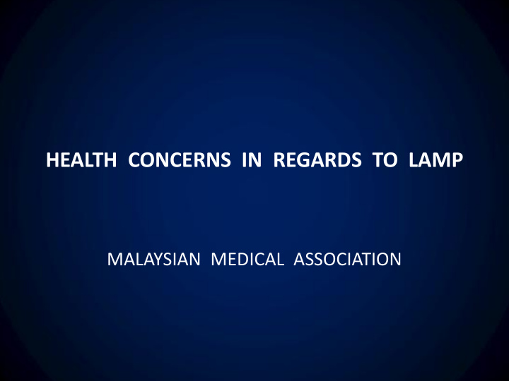 health concerns in regards to lamp