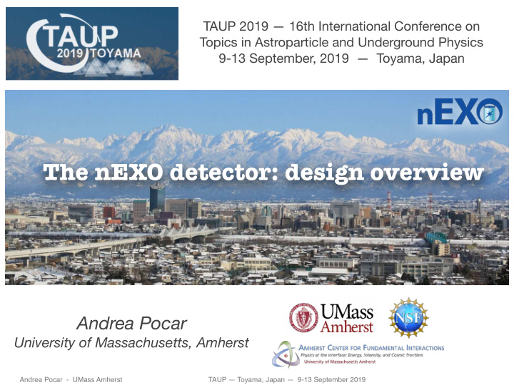 the nexo detector design overview