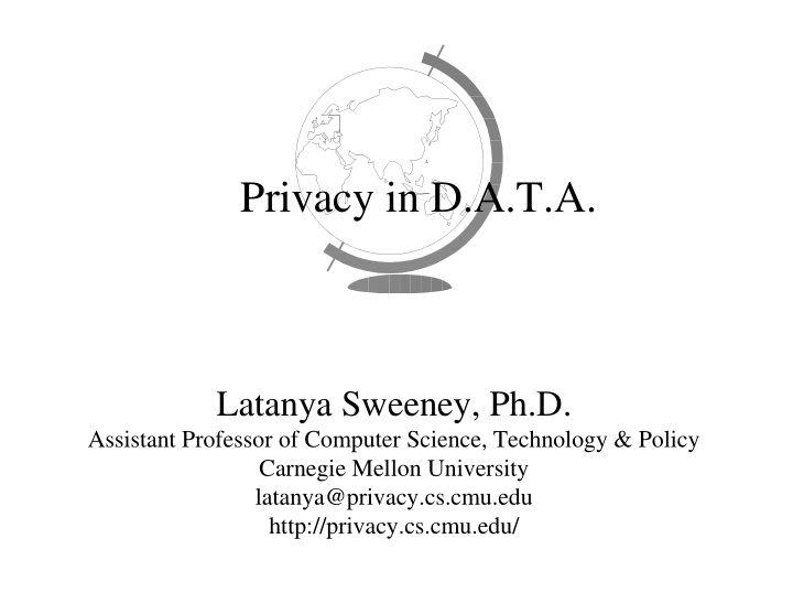 privacy in d a t a