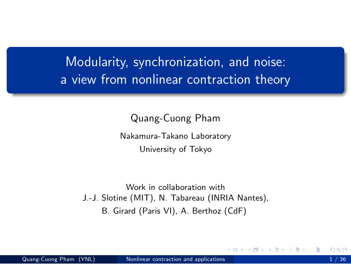 modularity synchronization and noise a view from