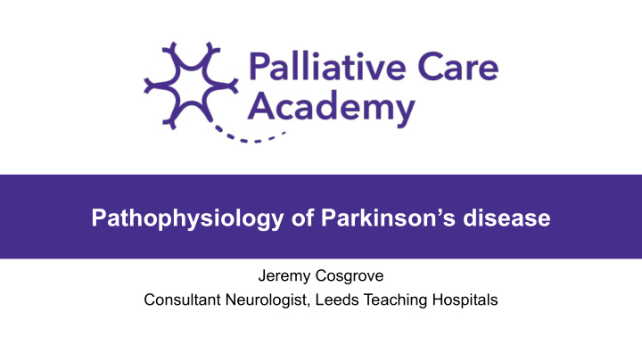 pathophysiology of parkinson s disease
