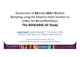 Disclosures    The  study  was  funded  predominantly  by  the  Welsh