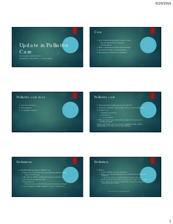 Upda te  in Pa llia tive  Se ve ra l surg e rie s  Ma in c o mpla int ne uro pa thy in fe e t