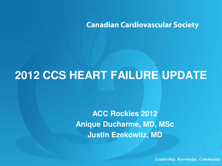 2012 ccs heart failure update