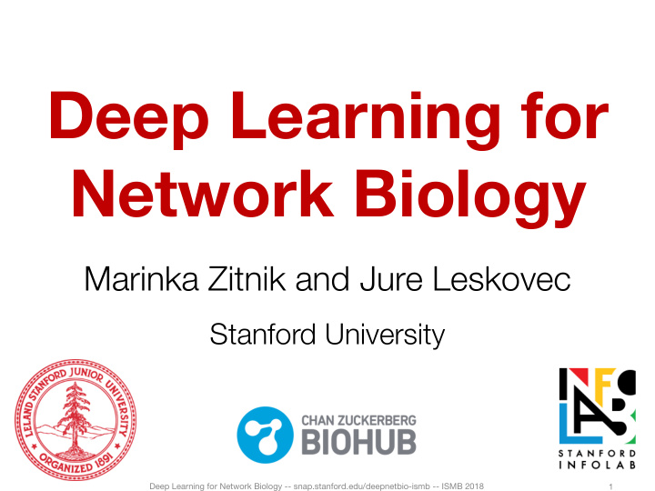 deep learning for network biology