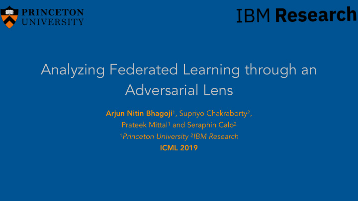 analyzing federated learning through an adversarial lens