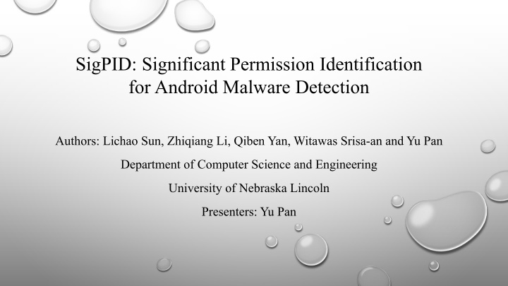 sigpid significant permission identification for android
