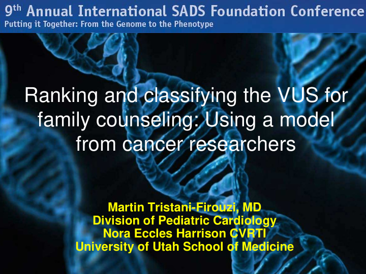 ranking and classifying the vus for family counseling