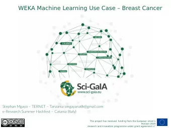 WEKA Machine Learning Use Case  Breast Cancer  Stephan Mgaya  TERNET  Tanzania