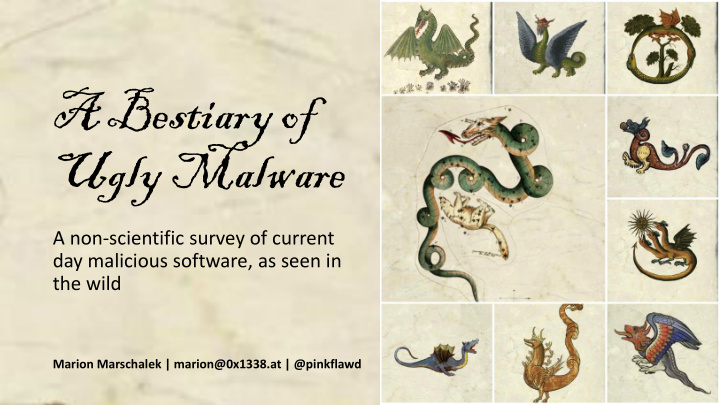 a bestiary of
