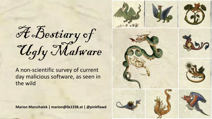 a bestiary of