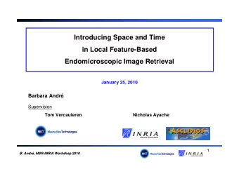 Introducing Space and Time  in Local Feature-Based  Endomicroscopic Image Retrieval  January 25,