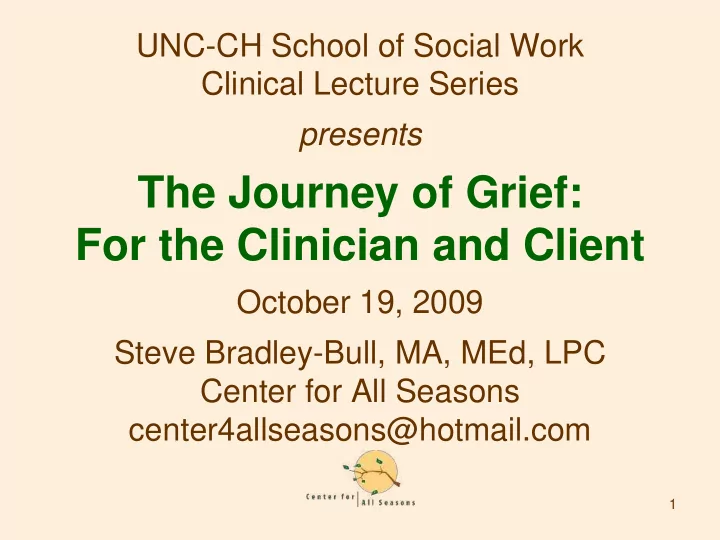 for the clinician and client