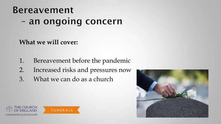 what we will cover