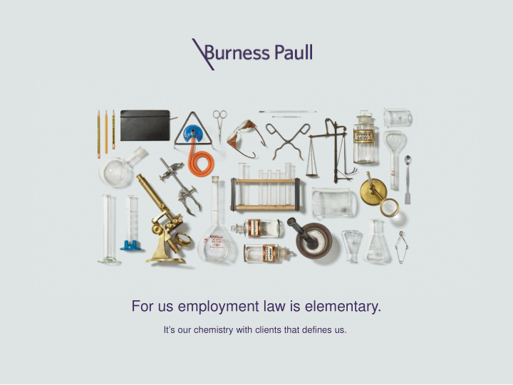 for us employment law is elementary