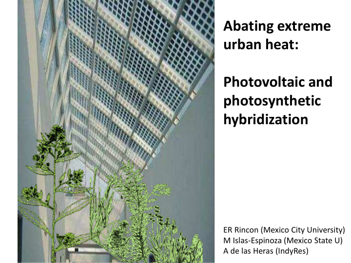 abating extreme urban heat photovoltaic and