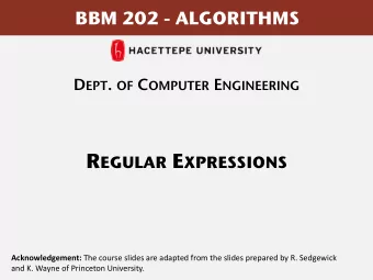 TODAY  Regular Expressions  REs and NFAs  NFA simulation  NFA construction