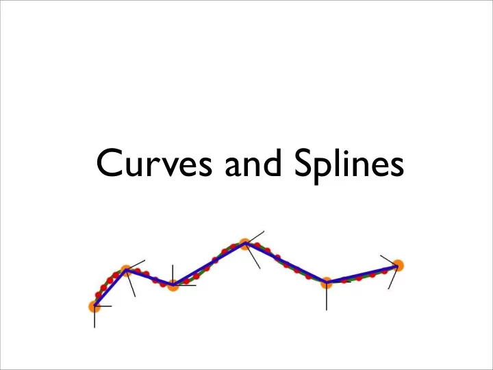curves and splines outline