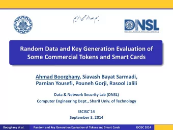 Random Data and Key Generation Evaluation of  Some