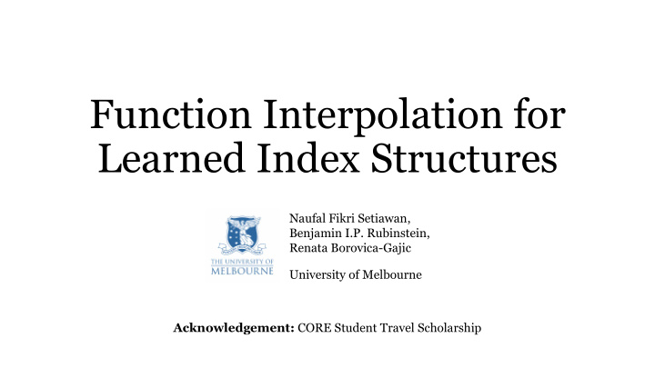 learned index structures