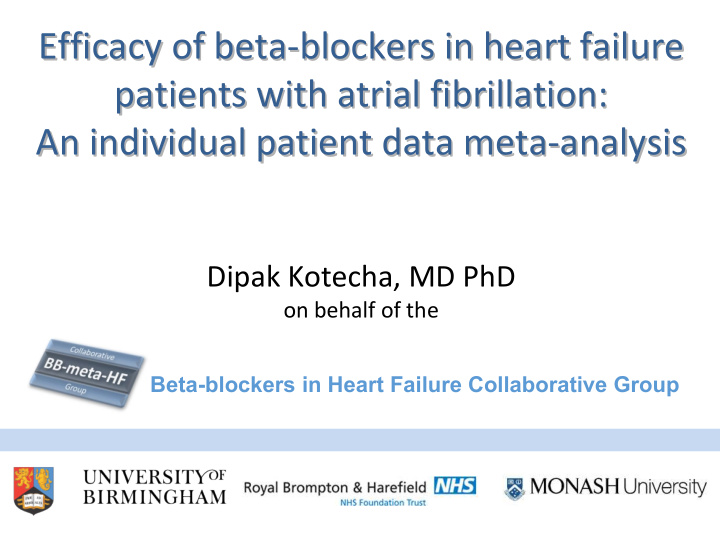efficacy of beta blockers in heart failure efficacy of