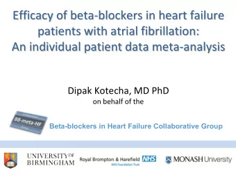 Efficacy of beta-blockers in heart failure  Efficacy of beta-blockers in heart failure  patients