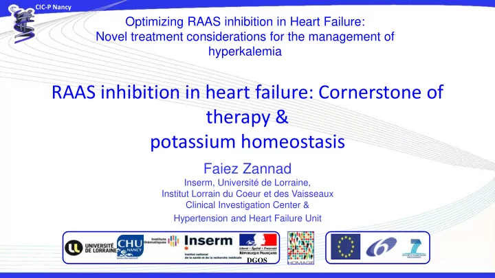 raas inhibition in heart failure cornerstone of therapy