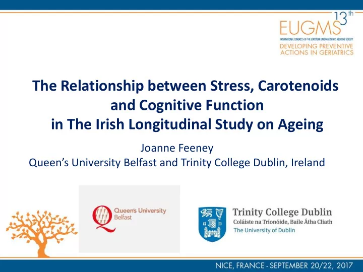 the relationship between stress carotenoids
