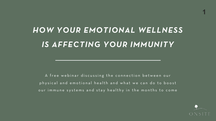 how your emotional wellness is affecting your immunity