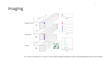 Imaging  G. P. S. Smith, C. M. McGoverin, S. J. Fraser, K. C. Gordon, Raman imaging of drug