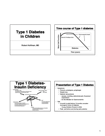 Type 1 Diabetes  Type 1 Diabetes  Environmental Insult  in Children  in Children  Genetic