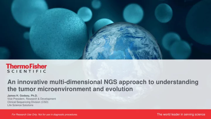 an innovative multi dimensional ngs approach to