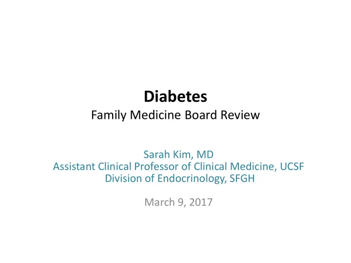 diabetes