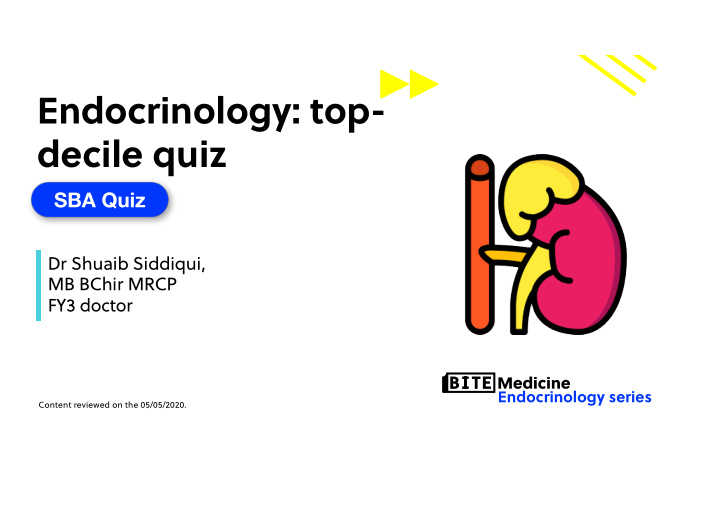 endocrinology top decile quiz